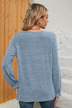 Load image into Gallery viewer, Ruched Round Neck Flounce Sleeve T-Shirt