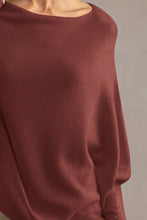 Load image into Gallery viewer, Full Size Boat Neck Batwing Sleeve Knit Top