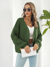 Load image into Gallery viewer, Open Front Ribbed Trim Cardigan