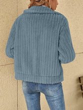 Load image into Gallery viewer, Plush Zip Up Long Sleeve Jacket