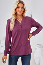 Load image into Gallery viewer, Notched Long Sleeve T-Shirt