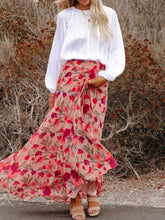 Load image into Gallery viewer, Printed High Waist Pleated Skirt