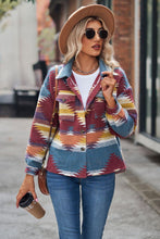 Load image into Gallery viewer, Printed Collared Neck Jacket