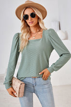 Load image into Gallery viewer, Square Neck Puff Sleeve T-Shirt