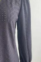 Load image into Gallery viewer, Eyelet V-Neck Flounce Sleeve Blouse