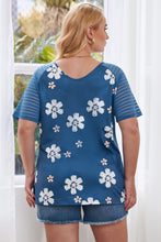 Load image into Gallery viewer, Plus Size V-Neck Raglan Sleeve Tee