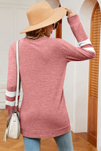 Load image into Gallery viewer, Striped Heathered Round Neck T-Shirt
