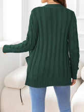 Load image into Gallery viewer, Button Down Cable-Knit Cardigan