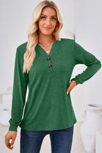 Load image into Gallery viewer, Notched Long Sleeve T-Shirt