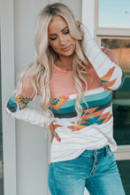 Load image into Gallery viewer, Geometric Round Neck Long Sleeve T-Shirt