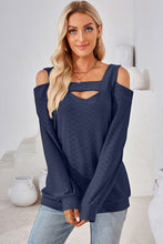 Load image into Gallery viewer, Cutout Square Neck Cold Shoulder T-Shirt