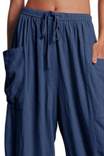 Load image into Gallery viewer, Full Size Pocketed Drawstring Wide Leg Pants