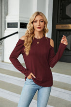Load image into Gallery viewer, Dropped Shoulder Long Sleeve Blouse