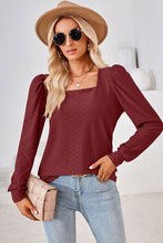 Load image into Gallery viewer, Square Neck Puff Sleeve T-Shirt