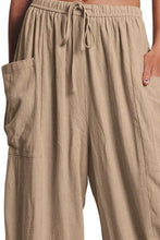 Load image into Gallery viewer, Full Size Pocketed Drawstring Wide Leg Pants