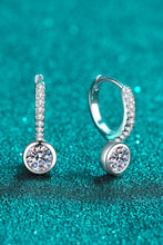 Load image into Gallery viewer, 1 Carat Moissanite Rhodium-Plated Drop Earrings
