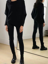 Load image into Gallery viewer, Full Size Boat Neck Batwing Sleeve Knit Top