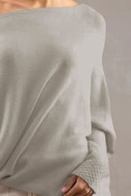 Load image into Gallery viewer, Full Size Boat Neck Batwing Sleeve Knit Top