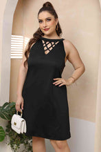 Load image into Gallery viewer, Plus Size Cutout Round Neck Sleeveless Dress