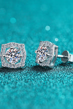 Load image into Gallery viewer, 1 Carat Moissanite Geometric Stud Earrings