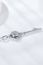 Load image into Gallery viewer, 925 Sterling Silver 1 Carat Moissanite Key Pendant Necklace