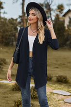 Load image into Gallery viewer, Cable-Knit Long Sleeve Cardigan with Pocket