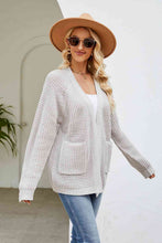 Load image into Gallery viewer, Open Front Long Sleeve Cardigan with Pockets