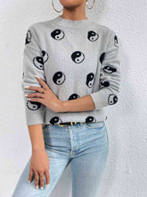 Load image into Gallery viewer, Patterned Drop Shoulder Sweater
