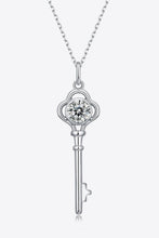 Load image into Gallery viewer, 925 Sterling Silver 1 Carat Moissanite Key Pendant Necklace
