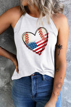 Load image into Gallery viewer, US Flag Heart Graphic Tank