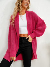 Load image into Gallery viewer, Open Front Dropped Shoulder Cardigan