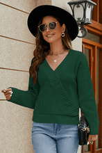 Load image into Gallery viewer, Surplice Neck Long Sleeve Sweater