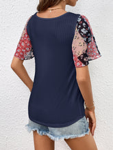Load image into Gallery viewer, Printed Puff Sleeve Round Neck Tee