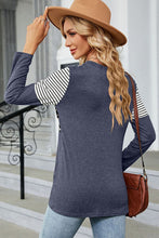 Load image into Gallery viewer, Leopard Striped Round Neck T-Shirt