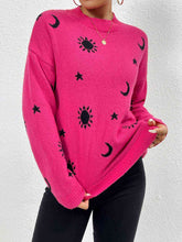 Load image into Gallery viewer, Patterned Drop Shoulder Sweater
