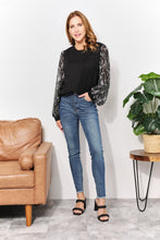 Load image into Gallery viewer, And The Why Full Size Foil Printed Sleeve Top