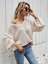 Load image into Gallery viewer, V-Neck Dropped Shoulder Sweater