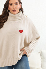 Load image into Gallery viewer, Plus Size Turtle Neck Long Sleeve Sweater