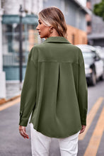 Load image into Gallery viewer, Dropped Shoulder Longline Shirt with Pockets