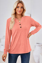 Load image into Gallery viewer, Notched Long Sleeve T-Shirt