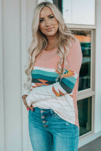 Load image into Gallery viewer, Geometric Round Neck Long Sleeve T-Shirt