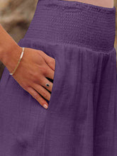 Load image into Gallery viewer, Full Size Smocked Waist Wide Leg Pants