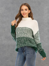 Load image into Gallery viewer, Color Block Turtleneck Sweater