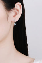 Load image into Gallery viewer, 1 Carat Moissanite Rhodium-Plated Drop Earrings