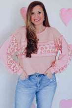 Load image into Gallery viewer, Leopard Exposed Seam Blouse