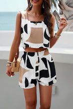 Load image into Gallery viewer, Printed Cropped Tank and Shorts Set