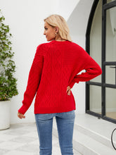 Load image into Gallery viewer, Round Neck Dropped Shoulder Sweater