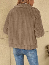 Load image into Gallery viewer, Plush Zip Up Long Sleeve Jacket