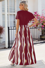 Load image into Gallery viewer, Smocked High-Low Printed Surplice Dress