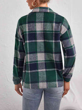 Load image into Gallery viewer, Plaid Collared Neck Button Down Jacket